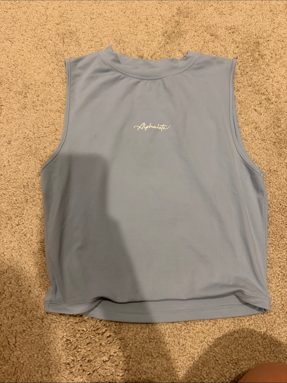 Alphalete Light Blue Crewneck Crop Tank